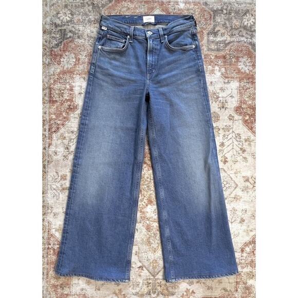 Citizens Of Humanity Denim - Citizens of Humanity Loli Mid Rise Baggy Palazzo Wide Leg Denim Jeans Size 25